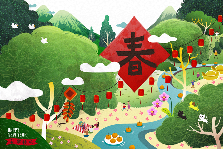 Chinese New Year The Spring Festival คำศัพท์ภาษาอังกฤษ คำศัพท์วันตรุษจีน วันตรุษจีน วันปีใหม่จีน เทศกาลตรุษจีน