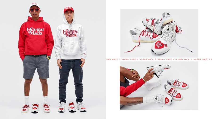 adidas adidas Originals Boost Hu Hu NMD HUMAN MADE NIGO NMD Pharrell Williams Sneaker Solar Hu รองเท้า สนีกเกอร์ อาดิดาส แฟชั่น