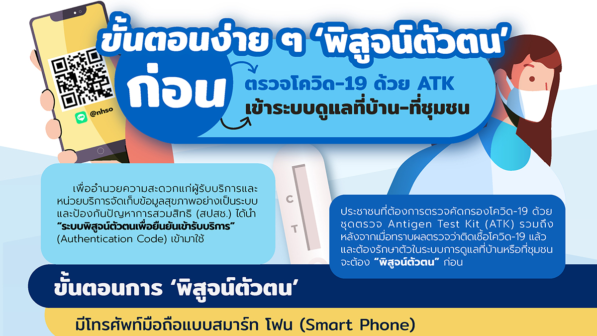 AuthenCode CommunityIsolation Covid19 HomeIsolation บัตรทอง30บาท พิสูจน์ตัวตน สปสช โควิด19