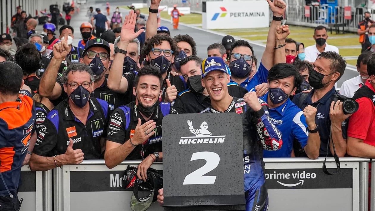Monster Energy Yamaha MotoGP motogp MotoGP 2022 ดาร์ริน บินเดอร์ ฟรังโก้ มอร์บิเดลลี่ ฟาบิโอ กวาร์ตาราโร่ โมโตจีพี โมโตจีพี 2022