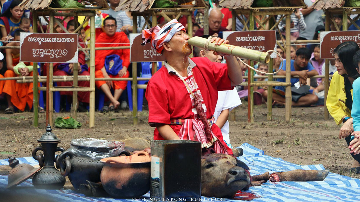 ประเพณีเลี้ยงผีดง ปู่แสะ - ย่าแสะ พิธีบูชายักษ์